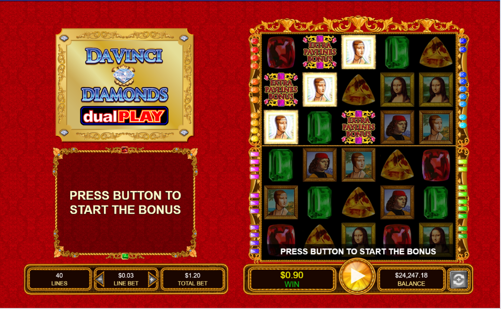 Da Vinci Diamonds Dual Play slot